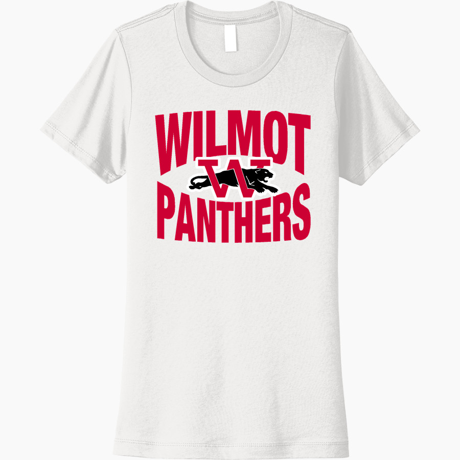 WILMOT UNION HIGH SCHOOL PANTHERS <span class="pdp-name-mascot">WILMOT PANTHERS</span> Next Level Women's Cotton Tee