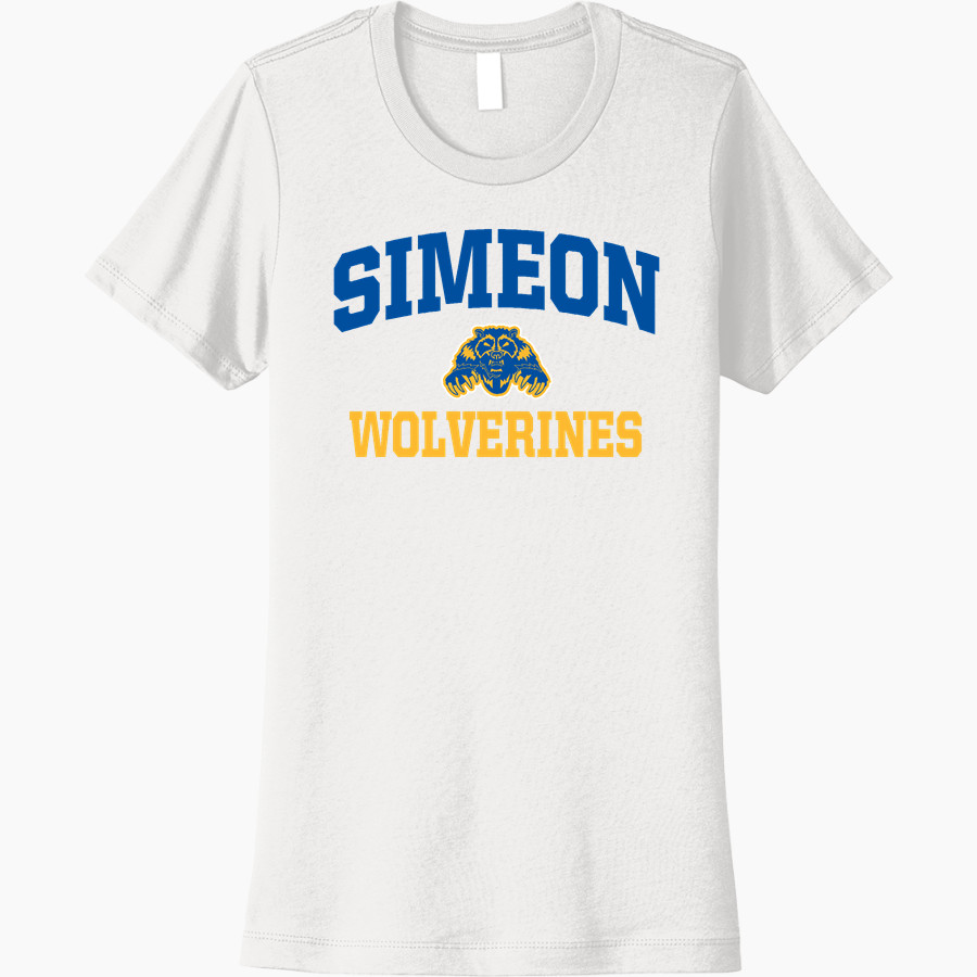 SIMEON CAREER ACADEMY HIGH SCHOOL WOLVERINES Next Level Women's Cotton Tee