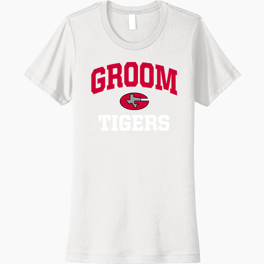 GROOM HIGH SCHOOL TIGERS <span class="pdp-name-mascot">GROOM TIGERS</span> Next Level Women's Cotton Tee