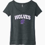 JJC Wolves Next Level Women's Festival Scoop Neck Tee Front Thumbnail