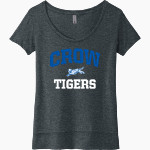 Crow Tigers Next Level Women's Festival Scoop Neck Tee Front Thumbnail