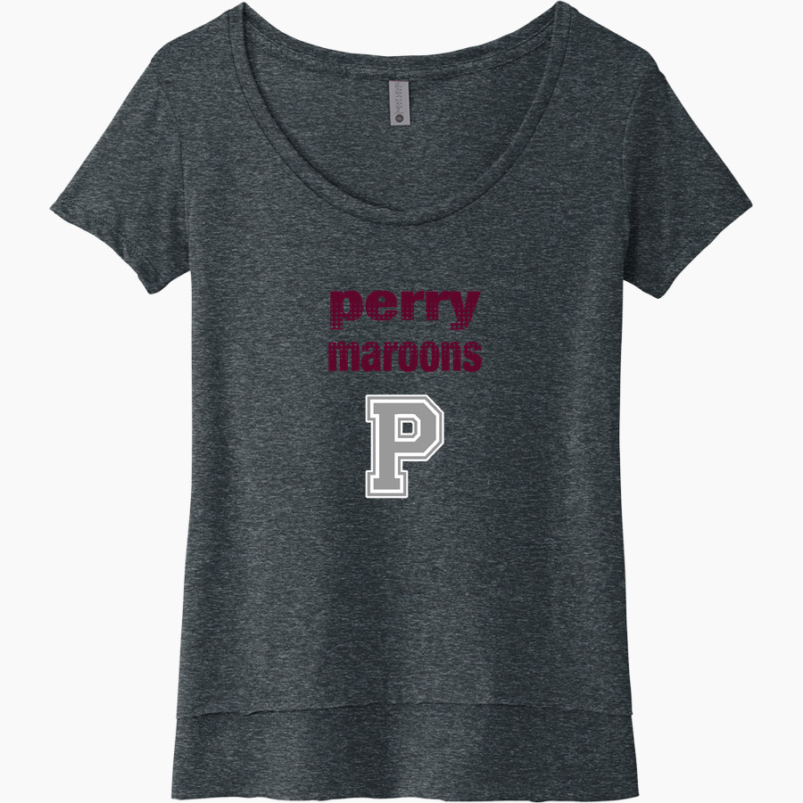 PERRY HIGH SCHOOL MAROONS <span class="pdp-name-mascot">PERRY MAROONS</span> Next Level Women's Festival Scoop Neck Tee