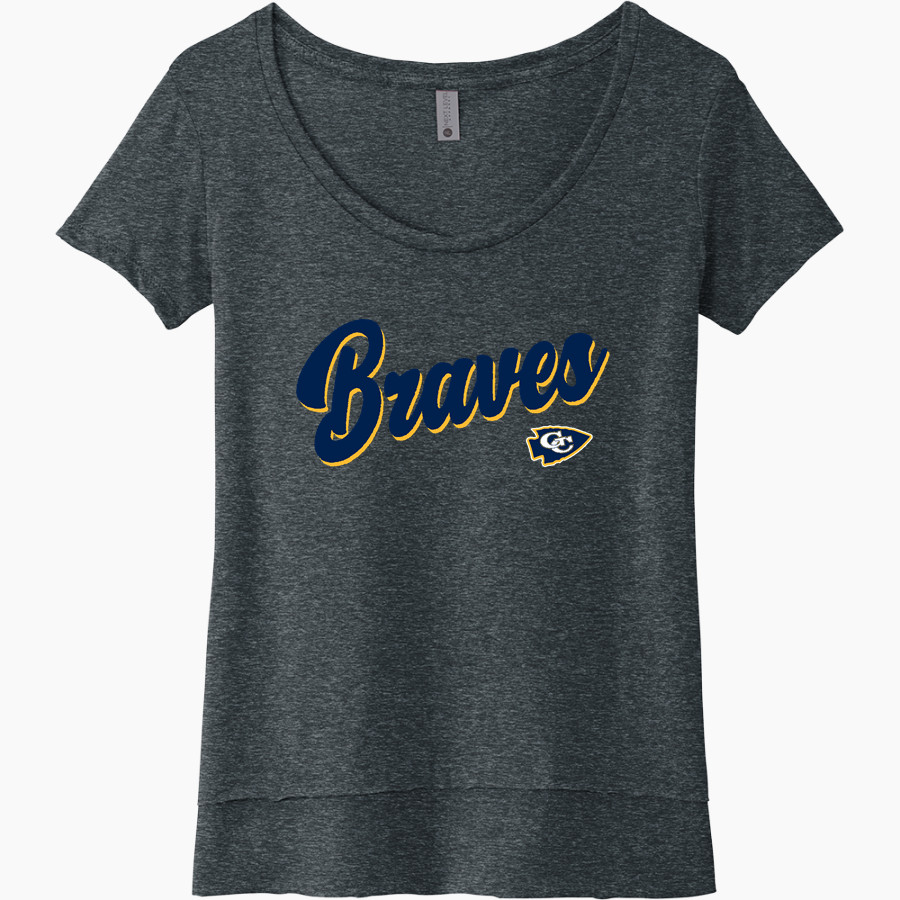 Grant County Braves The Official Online Store <span class="pdp-name-mascot">Grant County Braves</span> Next Level Women's Festival Scoop Neck Tee