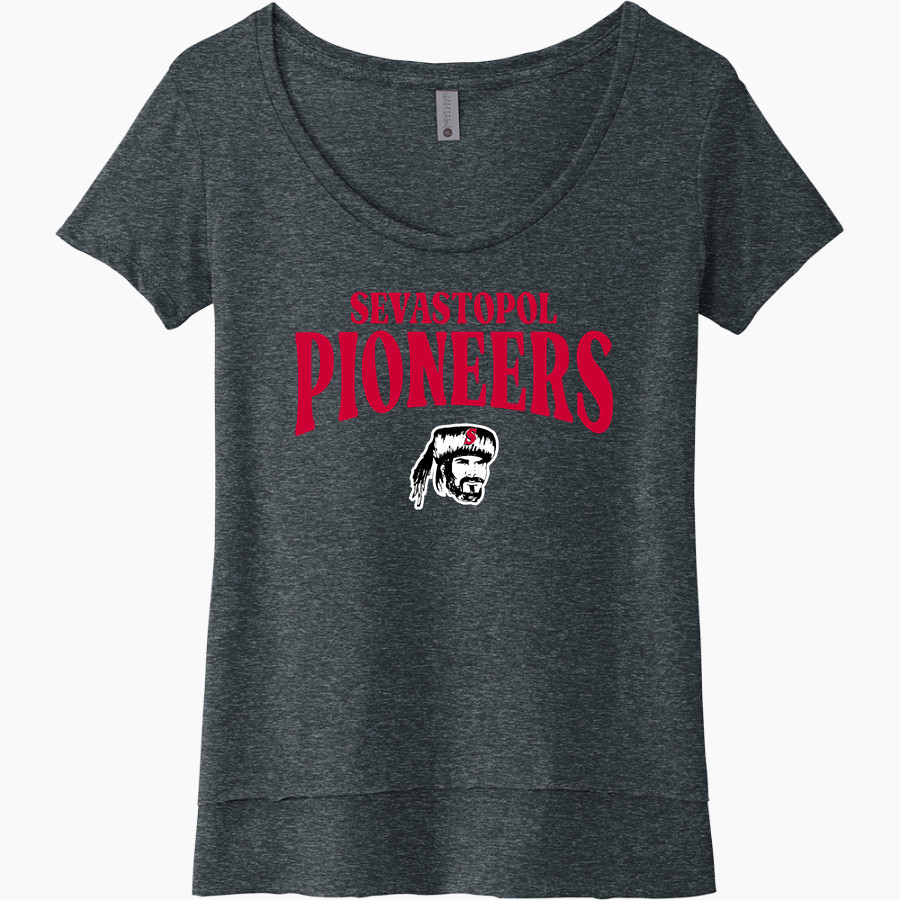 SEVASTOPOL HIGH SCHOOL PIONEERS <span class="pdp-name-mascot">SEVASTOPOL PIONEERS</span> Next Level Women's Festival Scoop Neck Tee