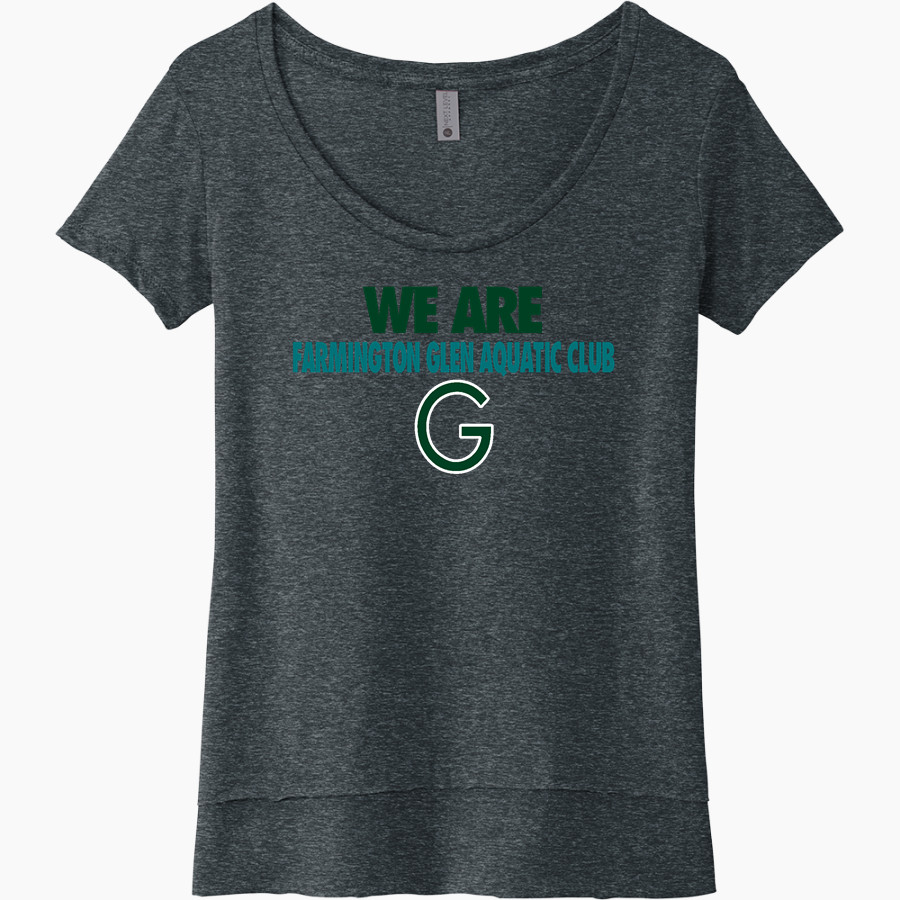 Farmington Glen Aquatic Club Next Level Women's Festival Scoop Neck Tee