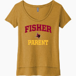 Fisher Cardinals <span class="pdp-name-mascot">Fisher Cardinals</span> Next Level Women's Festival Scoop Neck Tee Front Thumbnail