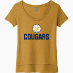 Pasadena Christian Cougars Next Level Women's Festival Scoop Neck Tee Front Thumbnail