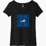 Concordia Clippers Next Level Women's Festival Scoop Neck Tee Front Thumbnail