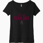 PEARLAND HIGH SCHOOL OILERS Next Level Women's Festival Scoop Neck Tee Front Thumbnail