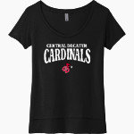 Central Decatur Cardinals Next Level Women's Festival Scoop Neck Tee Front Thumbnail