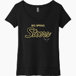 BIG SPRING HIGH SCHOOL STEERS Next Level Women's Festival Scoop Neck Tee Front Thumbnail
