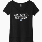 WEST GEAUGA HIGH SCHOOL WOLVERINES ONLINE STORE <span class="pdp-name-mascot">WEST GEAUGA WOLVERINES</span> Next Level Women's Festival Scoop Neck Tee Front Thumbnail