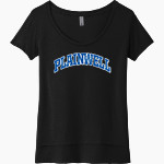 PLAINWELL HIGH SCHOOL TROJANS Next Level Women's Festival Scoop Neck Tee Front Thumbnail