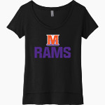 McDonough Rams <span class="pdp-name-mascot">McDonough Rams</span> Next Level Women's Festival Scoop Neck Tee Front Thumbnail