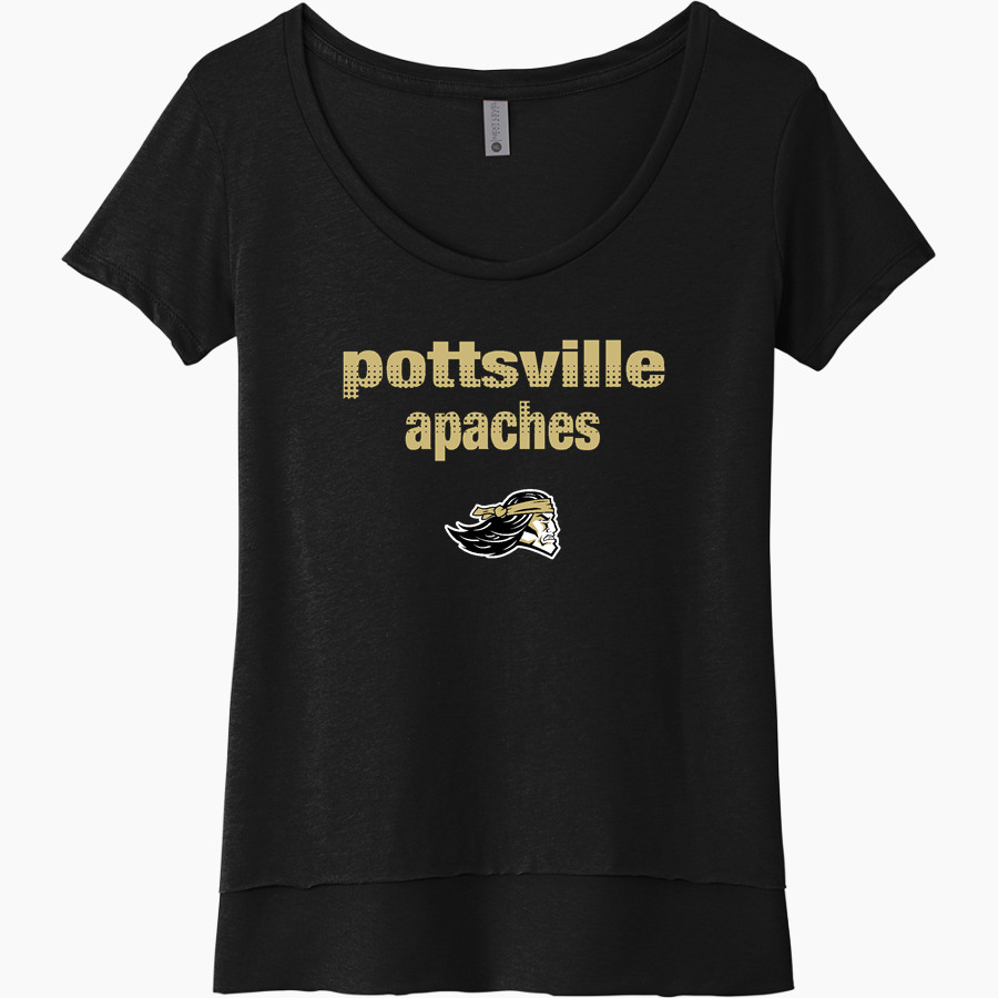 POTTSVILLE HIGH SCHOOL APACHES <span class="pdp-name-mascot">POTTSVILLE APACHES</span> Next Level Women's Festival Scoop Neck Tee