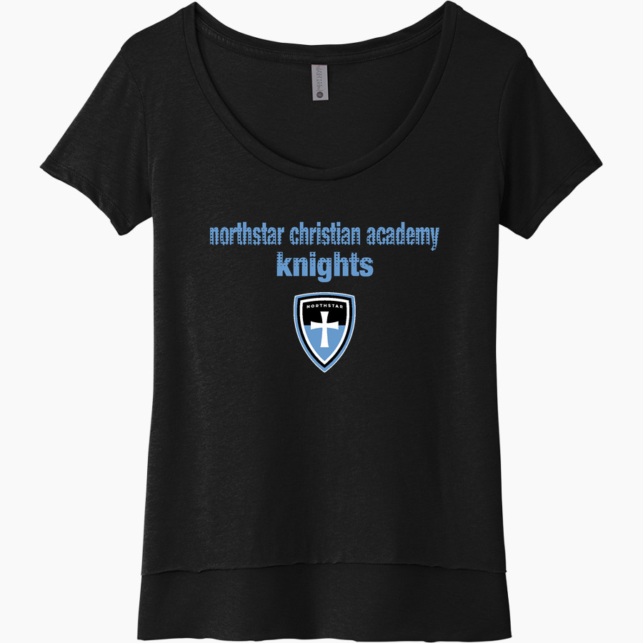 Northstar Christian Knights <span class="pdp-name-mascot">Northstar Christian Academy Knights</span> Next Level Women's Festival Scoop Neck Tee