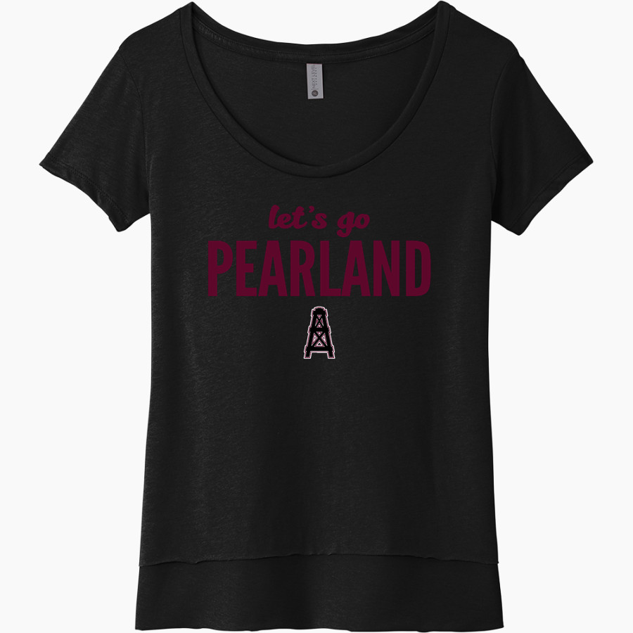 PEARLAND HIGH SCHOOL OILERS Next Level Women's Festival Scoop Neck Tee