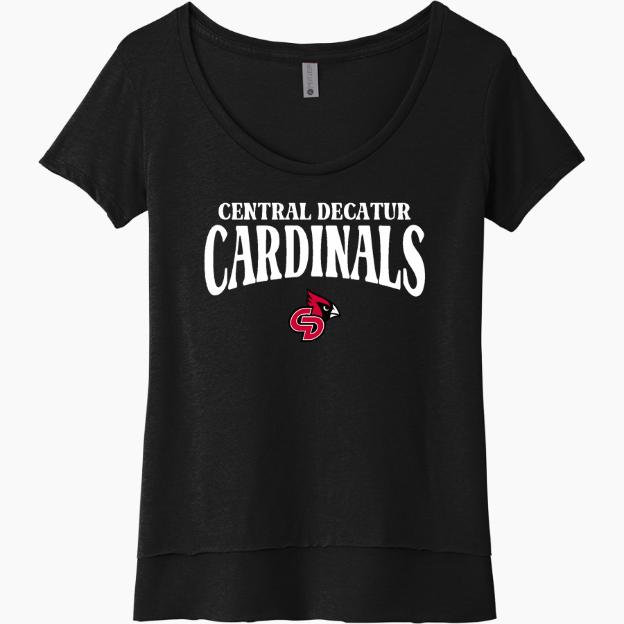 Central Decatur Cardinals Next Level Women's Festival Scoop Neck Tee
