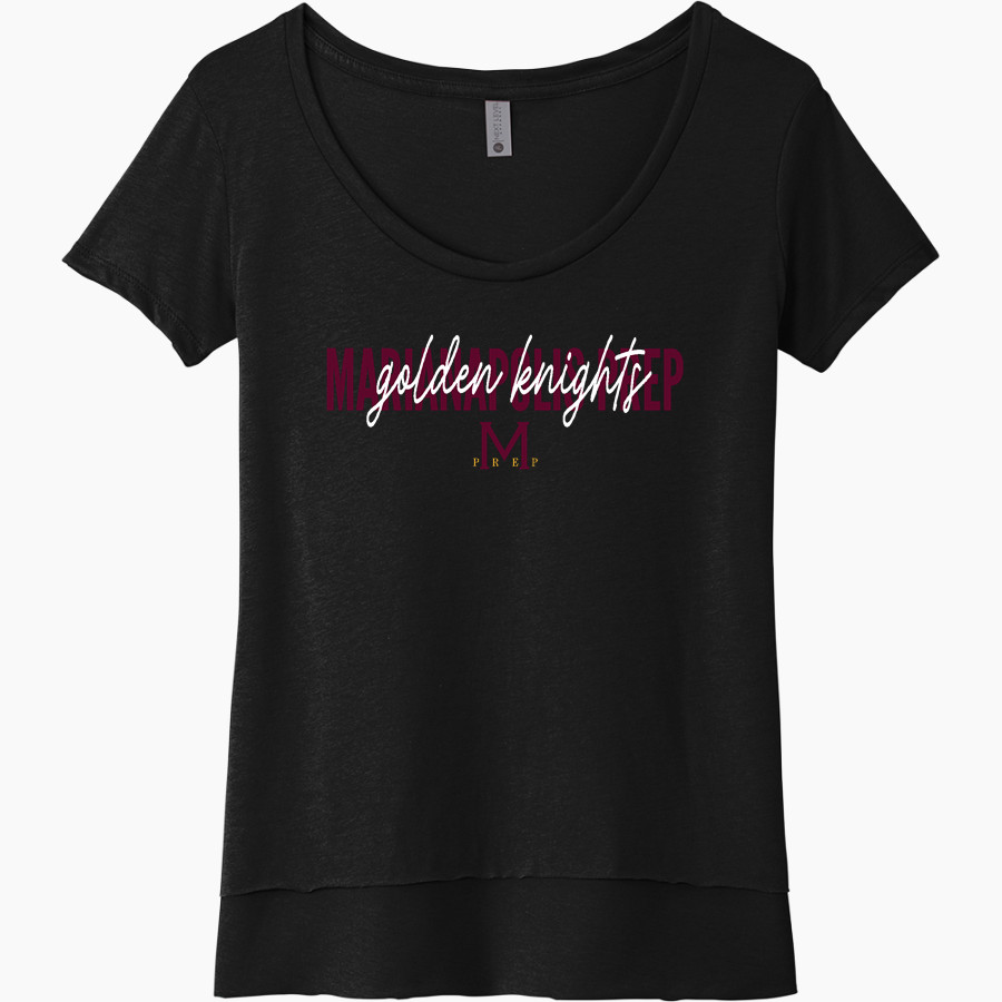 Marianapolis Prep Golden Knights <span class="pdp-name-mascot">Marianapolis Prep Golden Knights</span> Next Level Women's Festival Scoop Neck Tee