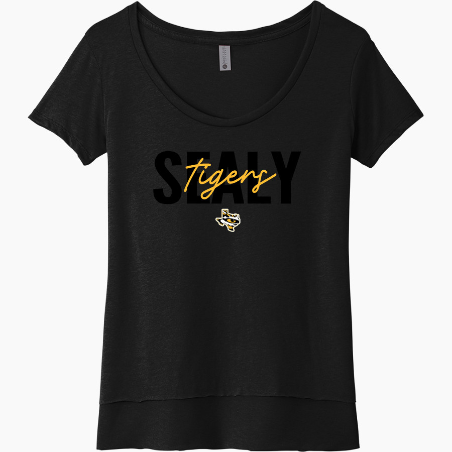 SEALY HIGH SCHOOL TIGERS Next Level Women's Festival Scoop Neck Tee
