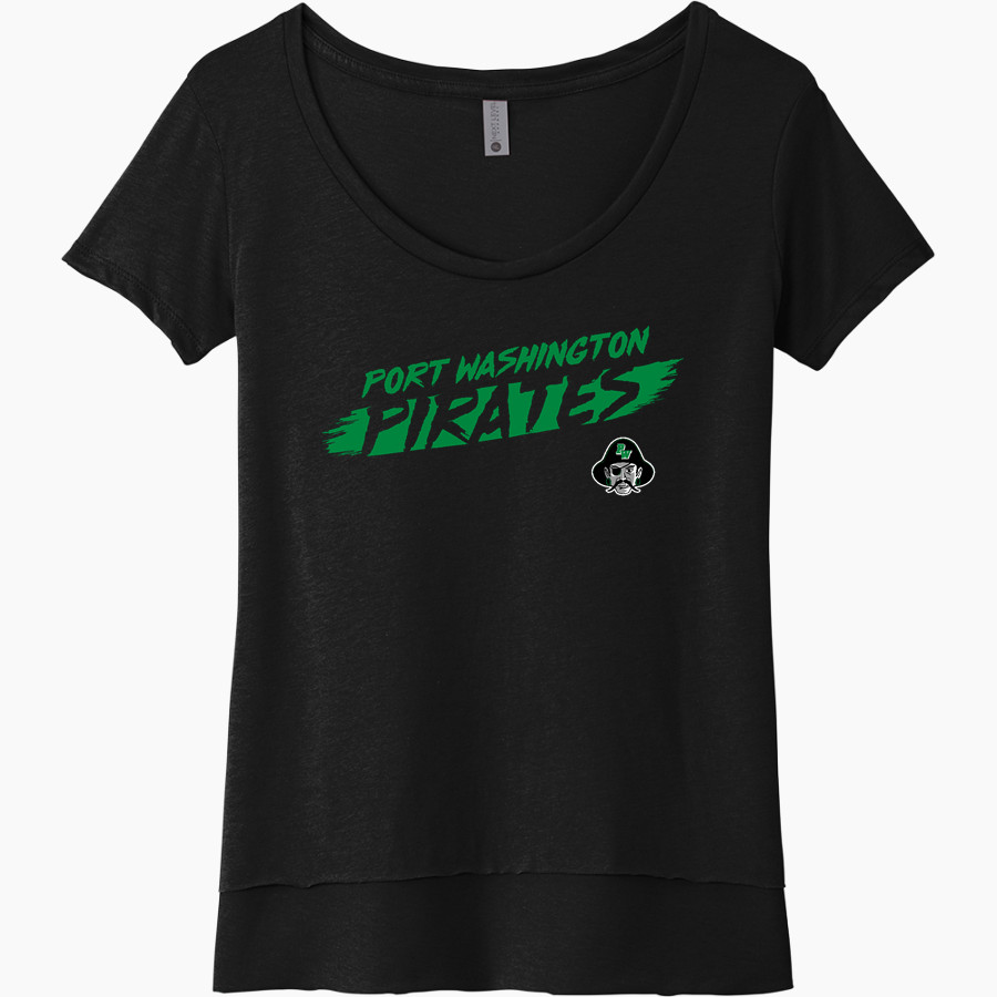 PORT WASHINGTON HIGH SCHOOL PIRATES <span class="pdp-name-mascot">PORT WASHINGTON PIRATES</span> Next Level Women's Festival Scoop Neck Tee