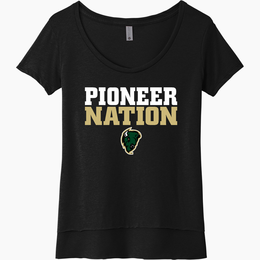 Point Park Athletics The Official Pioneer Online Store Next Level Women's Festival Scoop Neck Tee