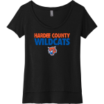 HARDEE COUNTY HIGH SCHOOL WILDCATS <span class="pdp-name-mascot">HARDEE COUNTY WILDCATS</span> Next Level Women's Festival Scoop Neck Tee Front Thumbnail