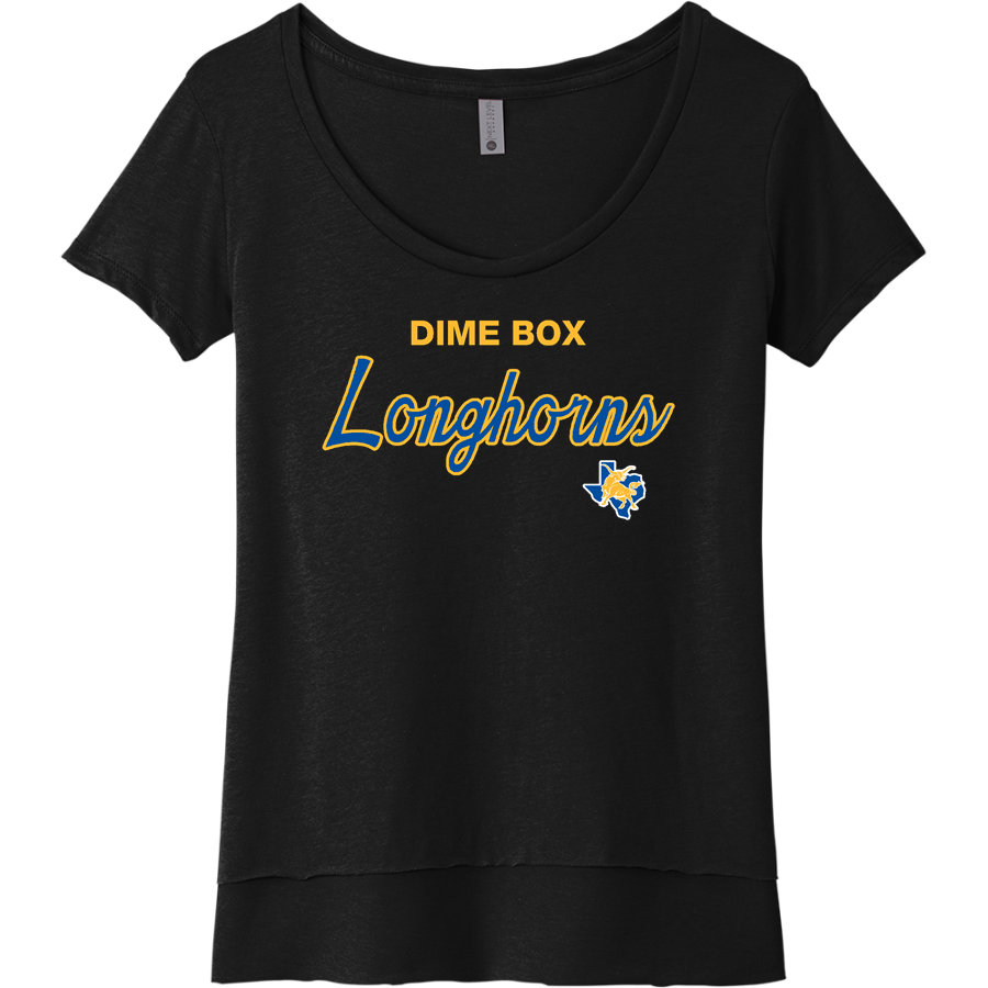 DIME BOX HIGH SCHOOL LONGHORNS <span class="pdp-name-mascot">DIME BOX LONGHORNS</span> Next Level Apparel Women's Festival Scoop Neck Tee
