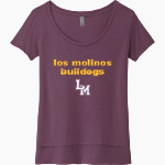 LOS MOLINOS HIGH SCHOOL BULLDOGS Next Level Women's Festival Scoop Neck Tee Front Thumbnail