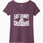 East Granby Crusaders Next Level Women's Festival Scoop Neck Tee Front Thumbnail