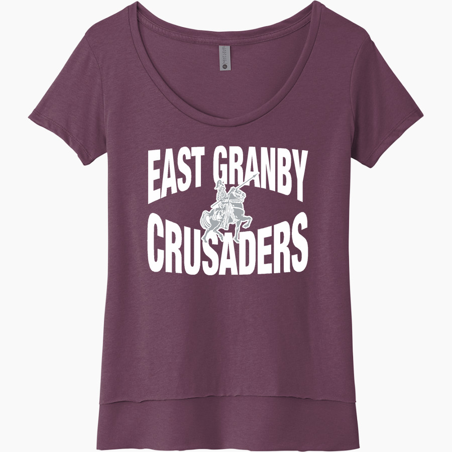 East Granby Crusaders Next Level Women's Festival Scoop Neck Tee