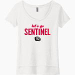 SENTINEL HIGH SCHOOL BULLDOGS <span class="pdp-name-mascot">SENTINEL BULLDOGS</span> Next Level Women's Festival Scoop Neck Tee Front Thumbnail