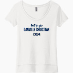DANVILLE CHRISTIAN ACADEMY WARRIORS <span class="pdp-name-mascot">DANVILLE CHRISTIAN WARRIORS</span> Next Level Women's Festival Scoop Neck Tee Front Thumbnail