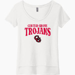 Center Grove Trojans <span class="pdp-name-mascot">Center Grove Trojans</span> Next Level Women's Festival Scoop Neck Tee Front Thumbnail