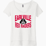EARLVILLE HIGH SCHOOL RED RAIDERS <span class="pdp-name-mascot">EARLVILLE RED RAIDERS</span> Next Level Women's Festival Scoop Neck Tee Front Thumbnail