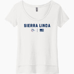 SIERRA LINDA HIGH SCHOOL BULLDOGS Next Level Women's Festival Scoop Neck Tee Front Thumbnail