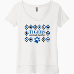 Crow Tigers Next Level Women's Festival Scoop Neck Tee Front Thumbnail