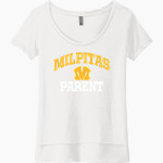 Milpitas Trojans Next Level Women's Festival Scoop Neck Tee Front Thumbnail