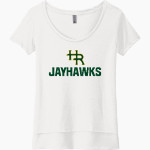 Head-Royce Jayhawks <span class="pdp-name-mascot">Head-Royce Jayhawks</span> Next Level Women's Festival Scoop Neck Tee Front Thumbnail