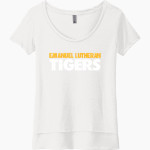 Emanuel Lutheran Tigers <span class="pdp-name-mascot">Emanuel Lutheran School Tigers</span> Next Level Women's Festival Scoop Neck Tee Front Thumbnail