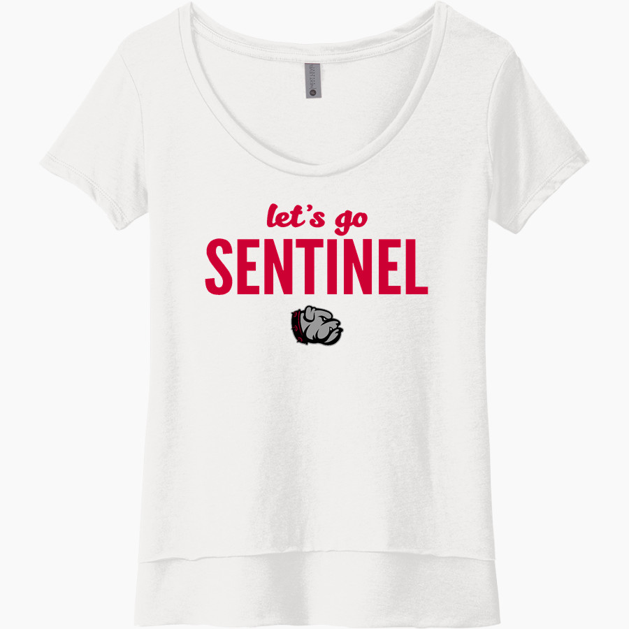 SENTINEL HIGH SCHOOL BULLDOGS <span class="pdp-name-mascot">SENTINEL BULLDOGS</span> Next Level Women's Festival Scoop Neck Tee