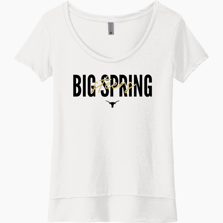 BIG SPRING HIGH SCHOOL STEERS Next Level Women's Festival Scoop Neck Tee