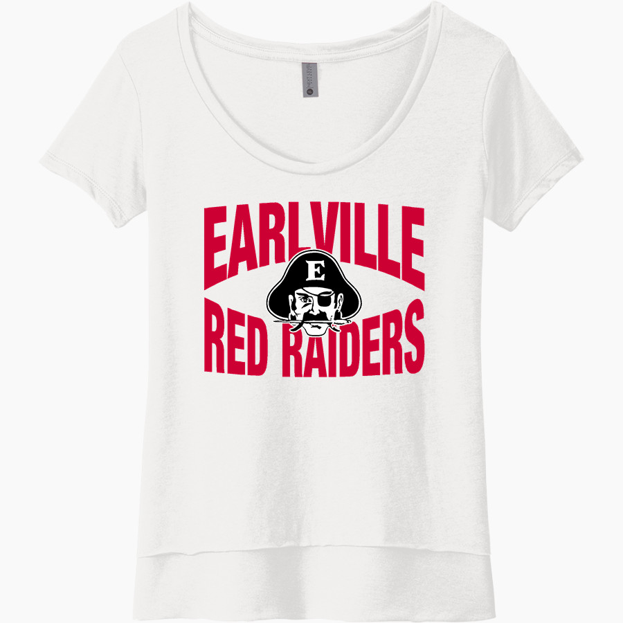 EARLVILLE HIGH SCHOOL RED RAIDERS <span class="pdp-name-mascot">EARLVILLE RED RAIDERS</span> Next Level Women's Festival Scoop Neck Tee
