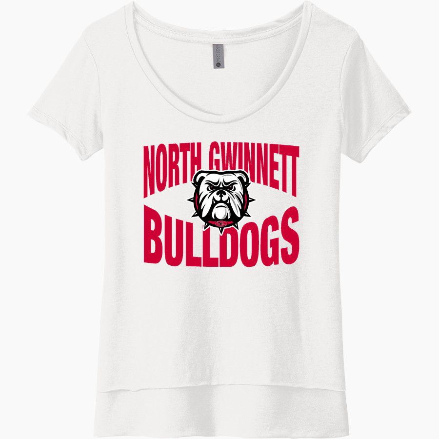 NORTH GWINNETT HIGH SCHOOL BULLDOGS <span class="pdp-name-mascot">NORTH GWINNETT BULLDOGS</span> Next Level Women's Festival Scoop Neck Tee
