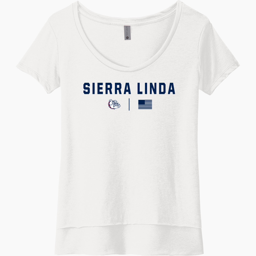 SIERRA LINDA HIGH SCHOOL BULLDOGS Next Level Women's Festival Scoop Neck Tee