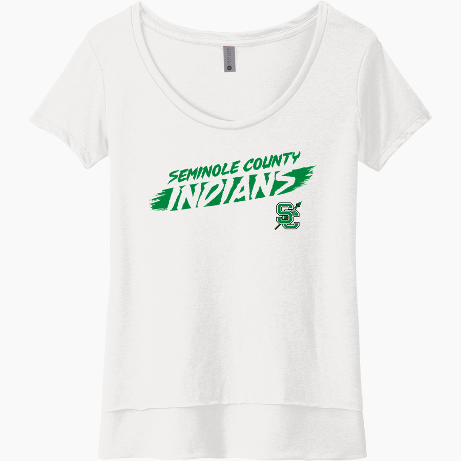 SEMINOLE COUNTY HIGH SCHOOL INDIANS <span class="pdp-name-mascot">SEMINOLE COUNTY INDIANS</span> Next Level Women's Festival Scoop Neck Tee