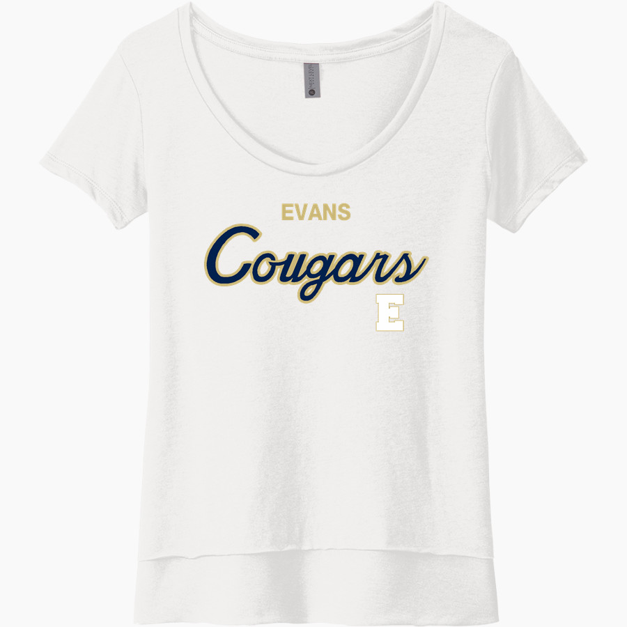 Evans Cougars Next Level Women's Festival Scoop Neck Tee