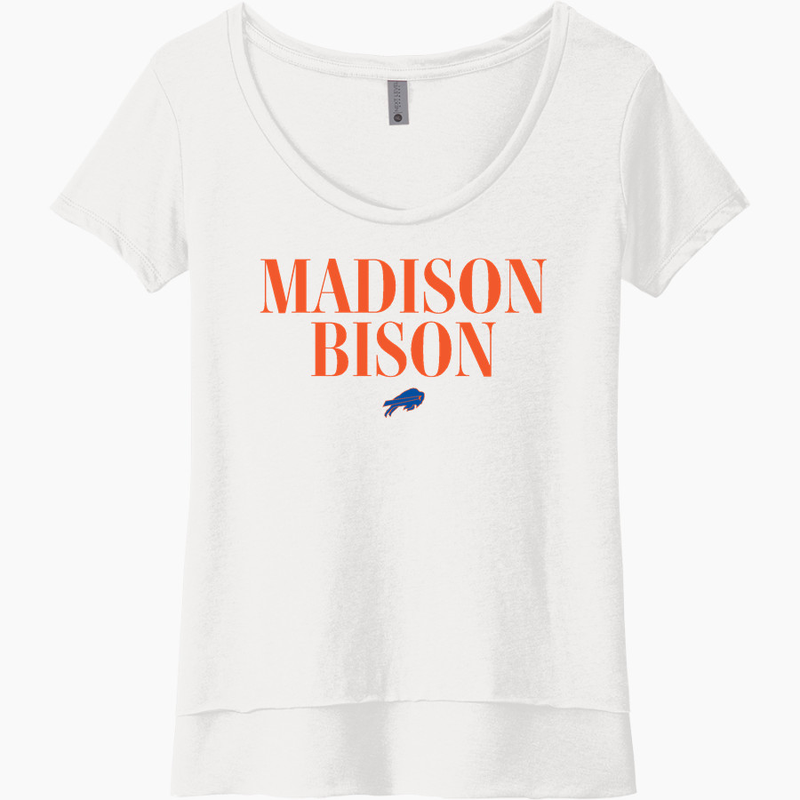 Madison Bison Next Level Women's Festival Scoop Neck Tee