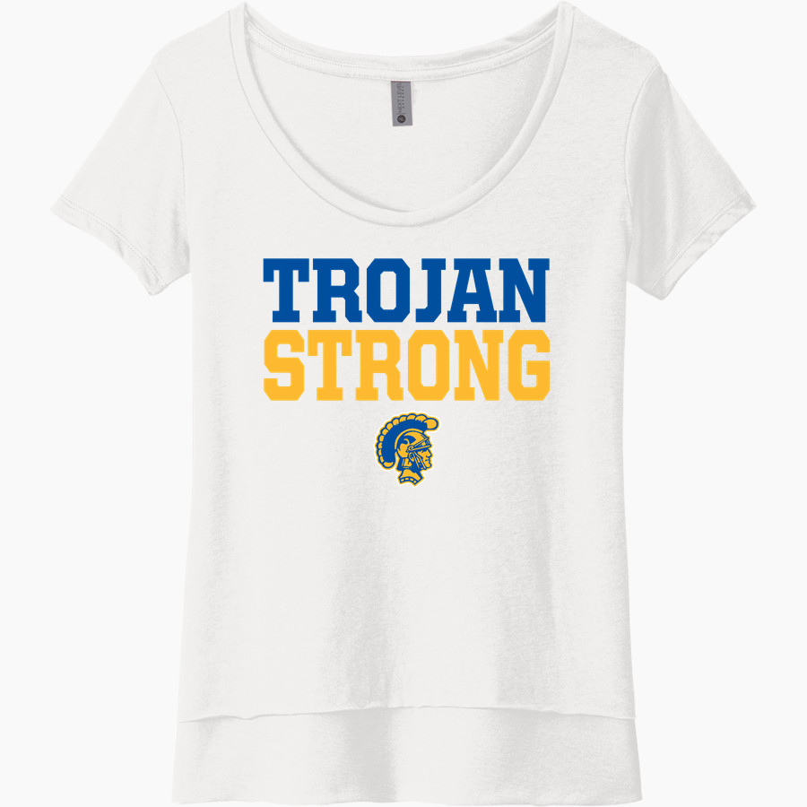 HIGHLAND HIGH SCHOOL TROJANS <span class="pdp-name-mascot">HIGHLAND TROJANS</span> Next Level Women's Festival Scoop Neck Tee