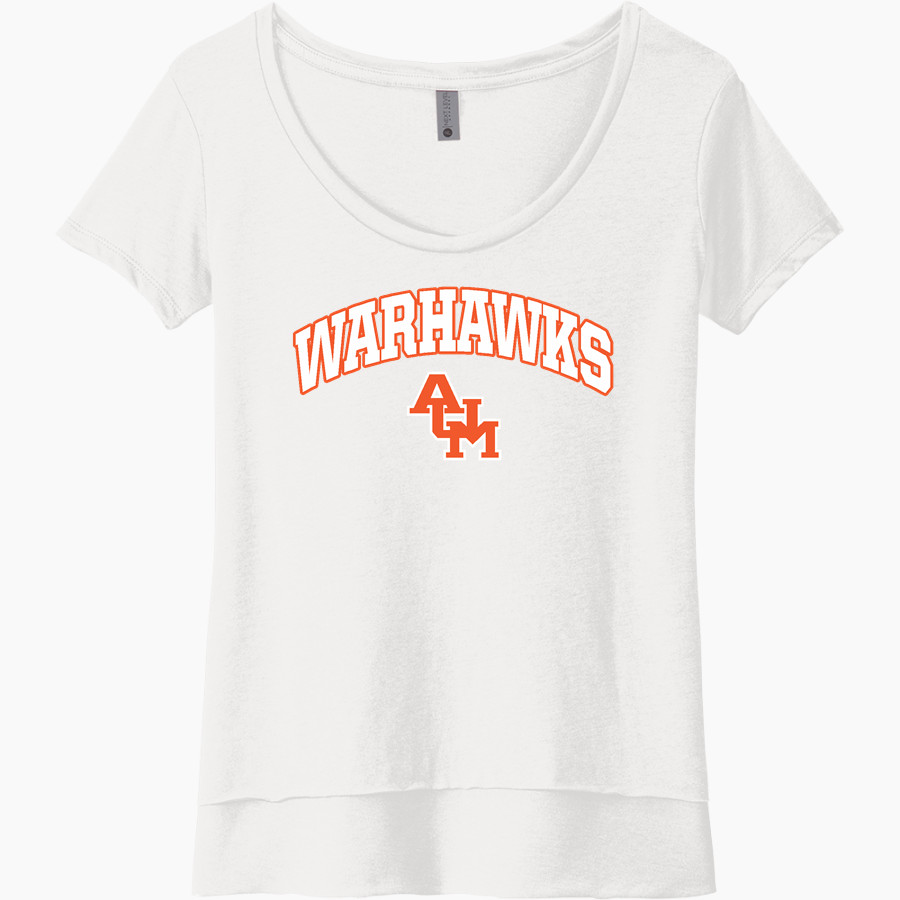 AUM Warhawks Next Level Women's Festival Scoop Neck Tee